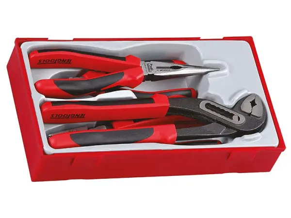 Teng Mega Bite Pliers Set, 4 Piece, Chrome Vanadium Steel