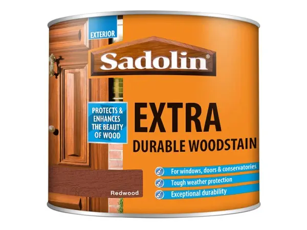 Sadolin - Dath Adhmaid Extra Durable, Crann Dearg, 500ml