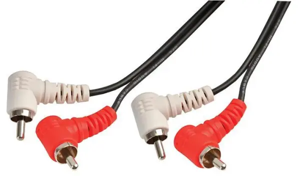 Pro Signal 2x RCA kabel s pravým úhlem, 2x samec, 1,2m, černý