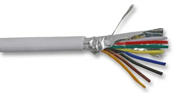 PRO POWER 8-Core Screened Alarm/Signal Cable, White, CCA, 100m Reel