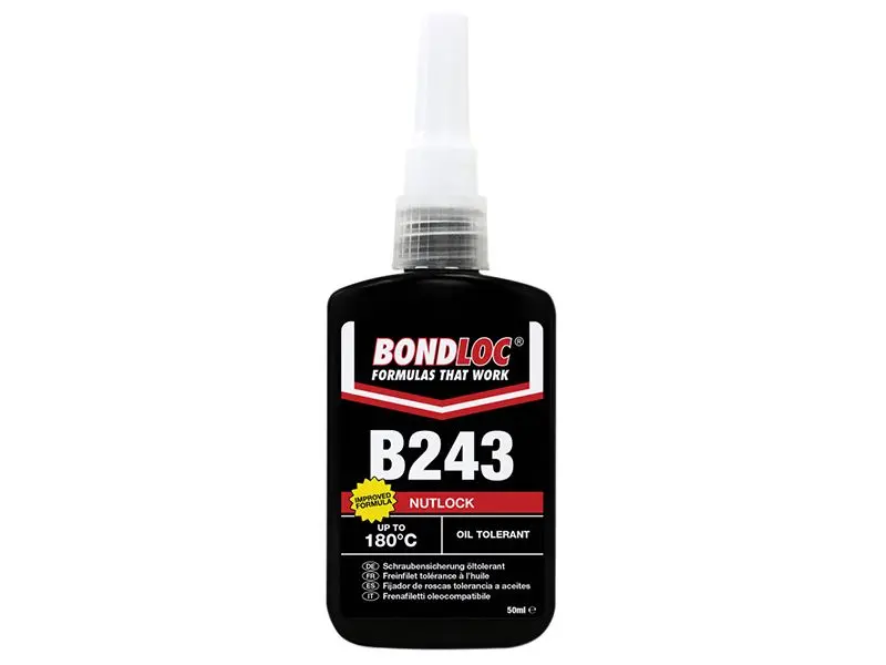 Bondloc B243 나트락 미디엄 강도 스레드락커, 50ml