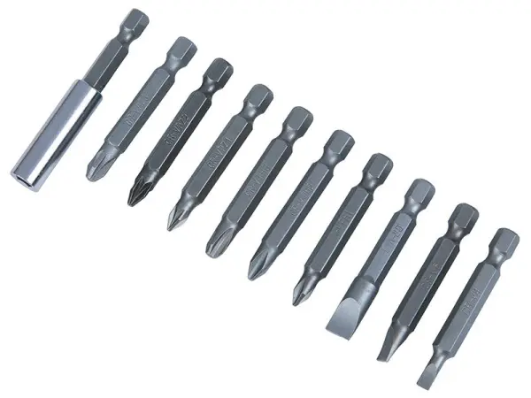 BlueSpot Tools - 10-teiliger Power-Bit-Satz, Chrom-Vanadium-Stahl