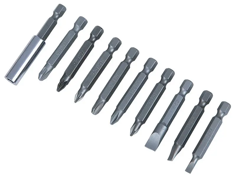 Blue Spot Tools 10-delige Power Bit Set, Chroom Vanadium Staal