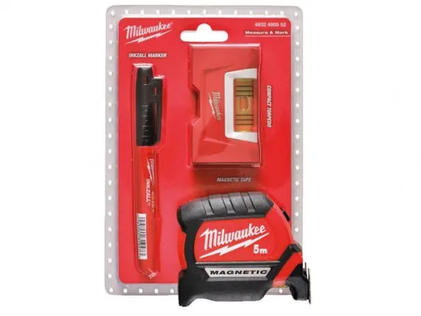 Milwaukee - Set Pengukur dan Penanda 5m 4932480552 - Termasuk 1 Paras Torpedo, 