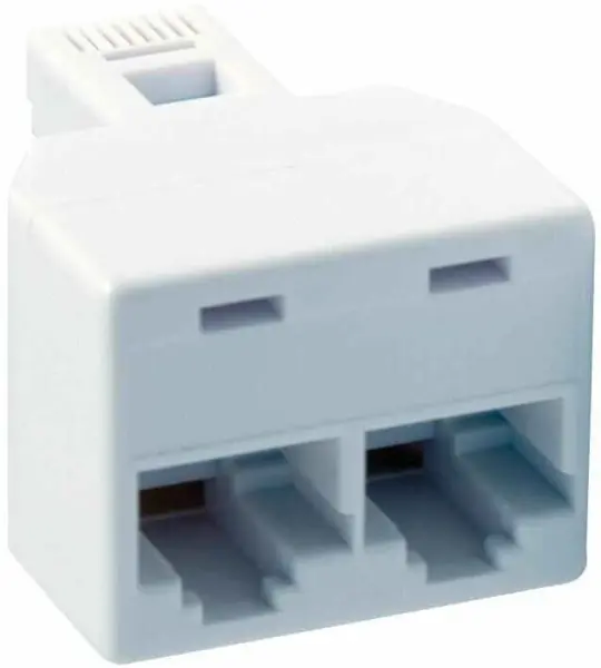 Adaptador Duplo RJ45 Titan para Telefone, 8 Fios