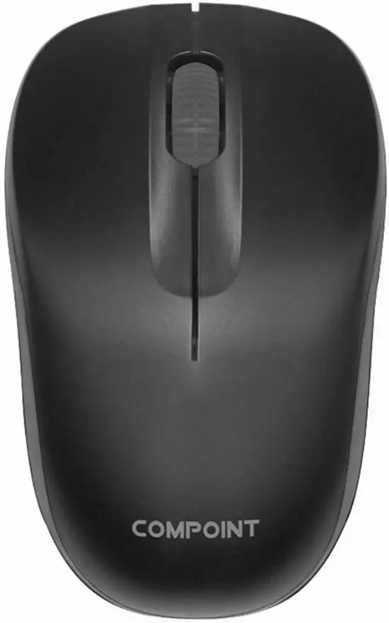 COMPOINT Mouse Ottico Senza Fili, Nero, 3 Pulsanti, 1600 DPI