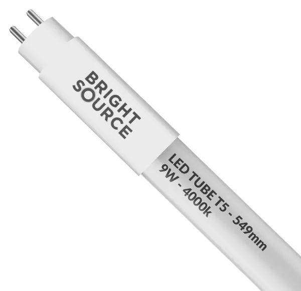 Bright Source 9W LED T5 Tube, 549mm, Cool White 4000K, 1225lm