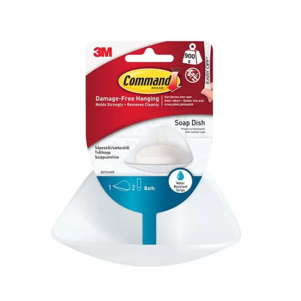 Command Bathroom Soap Dish, Damage-Free