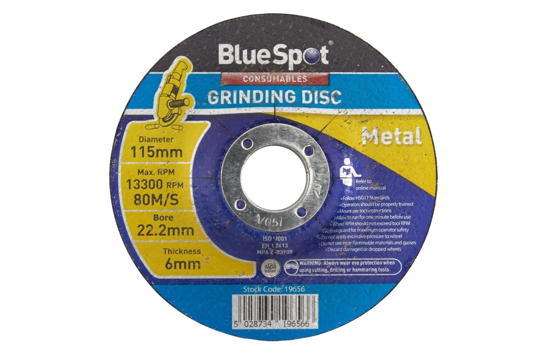 Blue Spot Tools 115mm Metal Grinding Disc