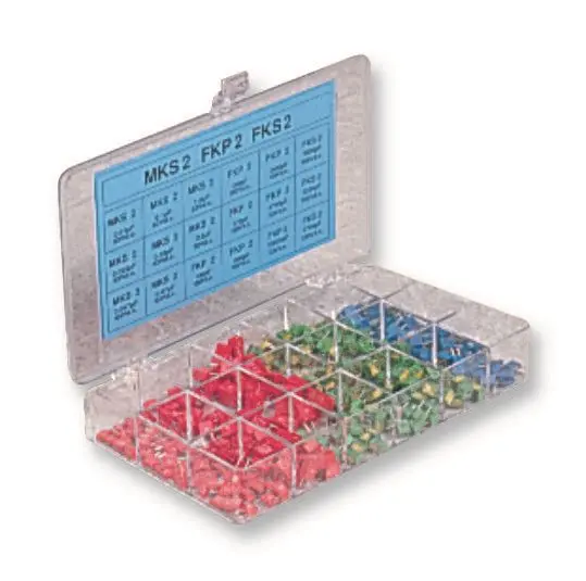 WIMA MKS02/MKS2 Capacitor Kit, 128 Pieces, 0.01µF to 10µF