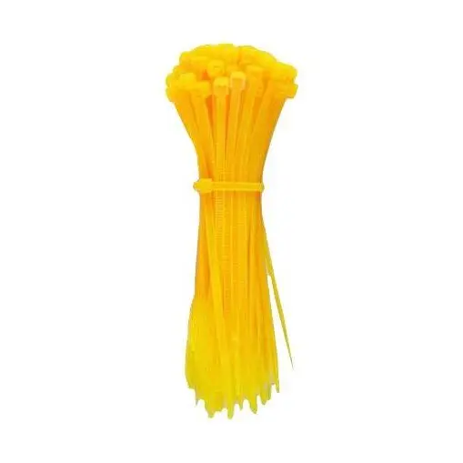 PRO ELEC Nylon Cable Ties - Yellow 200mm x 4.6mm