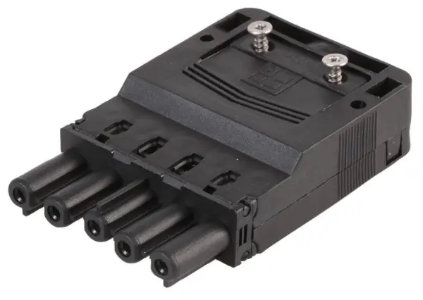 Scolmore - Socadóir Soicéid Leictreachais 5-Crann Pushfit, 250VAC, 20A, Dubh