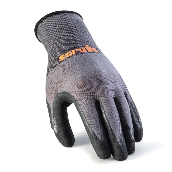 Scruffs Gants de travail professionnels, Gris, Lot de 5, Taille M/8