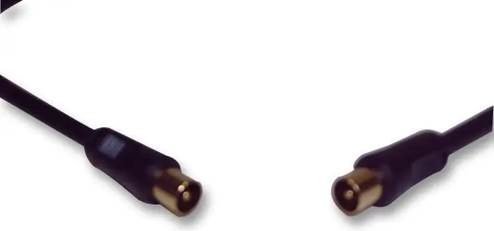 PRO SIGNAL TV Antenne Coaxkabel, Male naar Male, 0.5m, Zwart