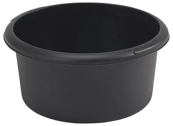WHITEFURZE Small Round Washing Up Bowl - Black