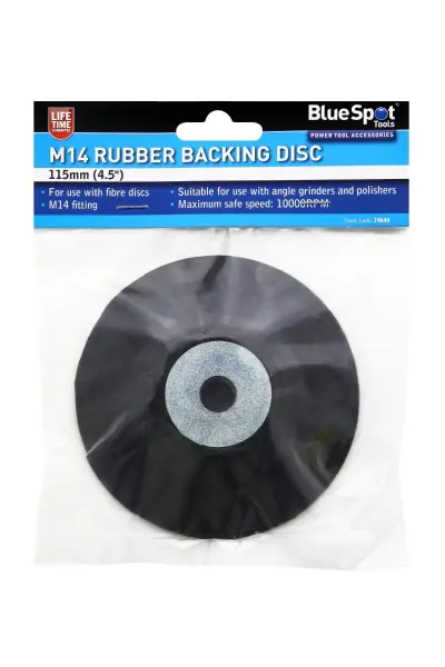 BlueSpot Tools 115mm M14 Rubber Backing Disc voor Haakse Slijpers