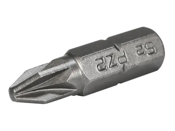 Faithfull Pozi S2 Steel Screwdriver Bits PZ2 x 25mm (Pack of 3)