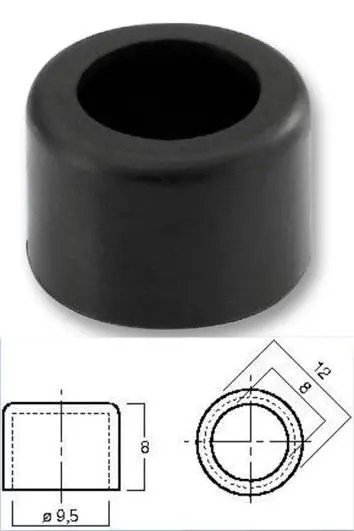 HiLo 9.7mm Rubber Electret Microfoon Cartridge Houder