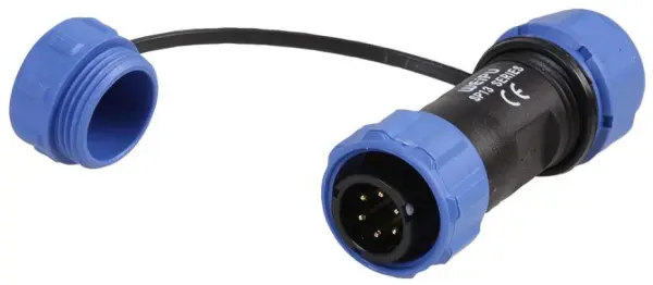 PRO ELEC 6-Pole Circular Connector Plug, Threaded, IP68, 5-8mm