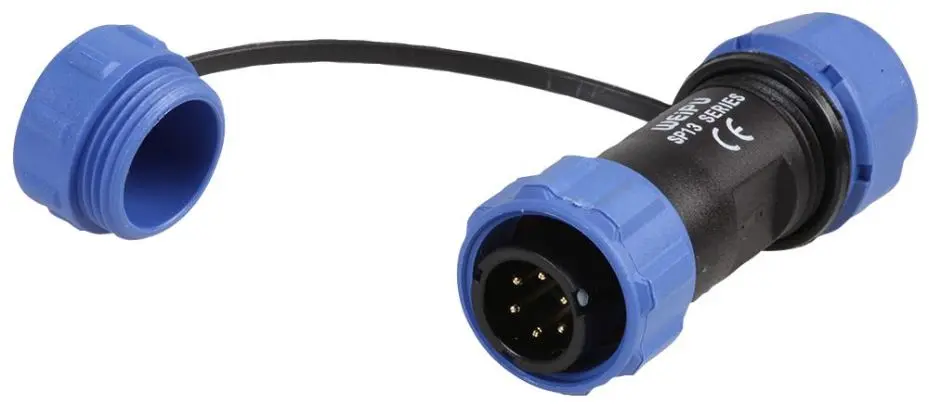 PRO ELEC Connecteur Circulaire 6 Pôles avec Filetage, IP68, 5-8mm