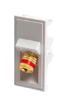 TUK Zlatý konektor pro reproduktory, EU bílý, 1 kontakt