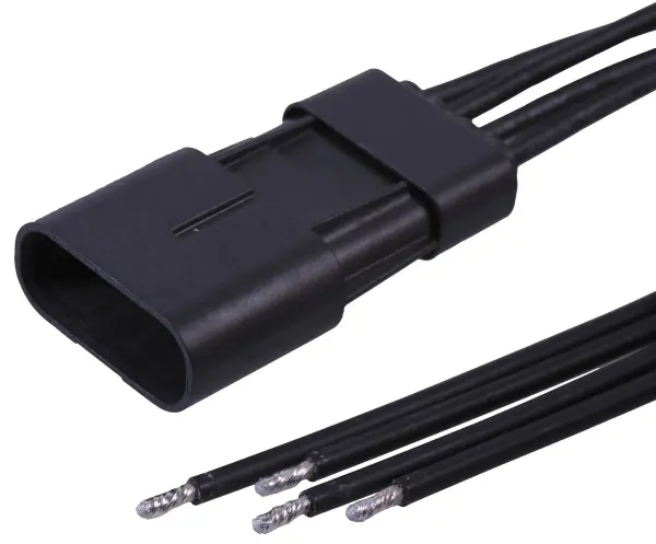 Molex / Brad 4 Pin Squba Plug to Bare End Lead - 300mm