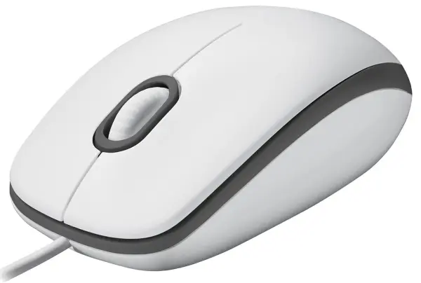 Logitech M100 USB Optical Mouse - White