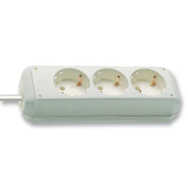 BRENNENSTUHLEco-Line Unswitched Euro Mains Extension Lead, 3 Gang, White - 5m
