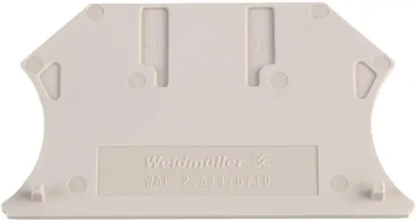 WEIDMULLER Tampa de Fim de Trilho DIN, Bege