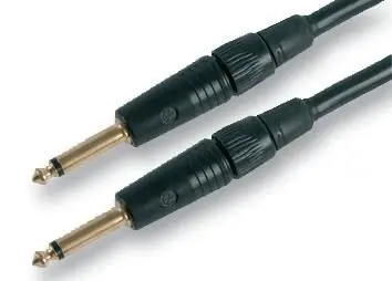 SOUNDLAB 6.35mm Mono Jack to Jack Speaker Lead, 10m Black