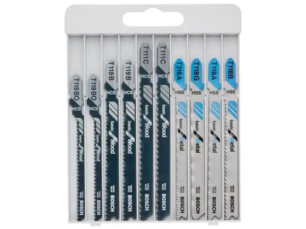 Bosch Basic Wood & Metal Jigsaw Blade Set, 10-Piece