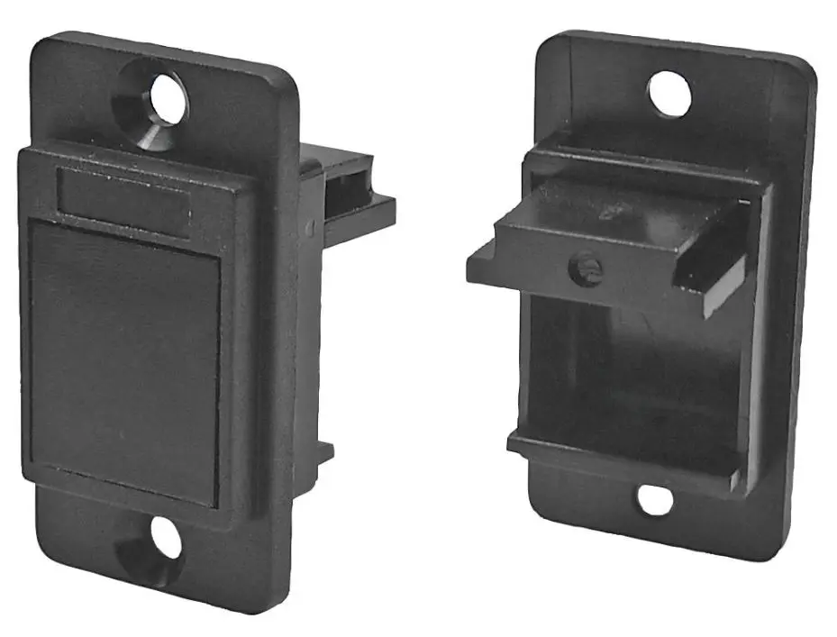 CLIFF ELECTRONIC COMPONENTS 듀얼 엔트리 슬림 블랭킹 플레이트, 블랙, CSK 홀, 플라스틱