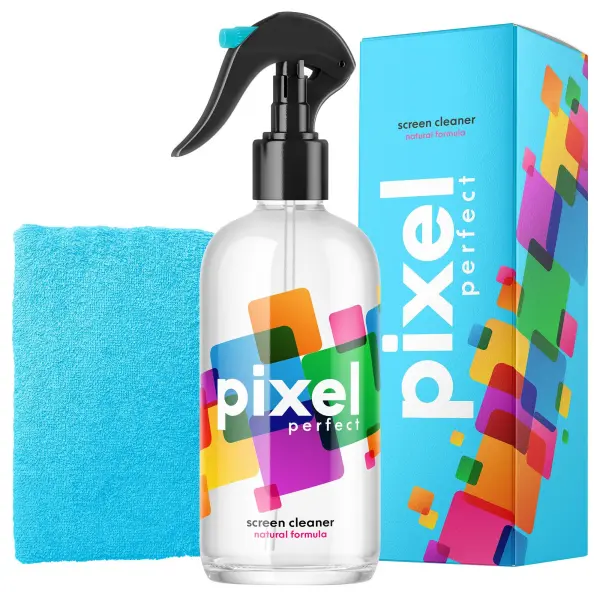 PIXEL PERFECT Screen Cleaner Spray & XL Microfibre Cloth Set 500ml