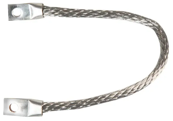 PRO ELEC Earth Strap, M8 Lug, 400mm, Tinned Copper