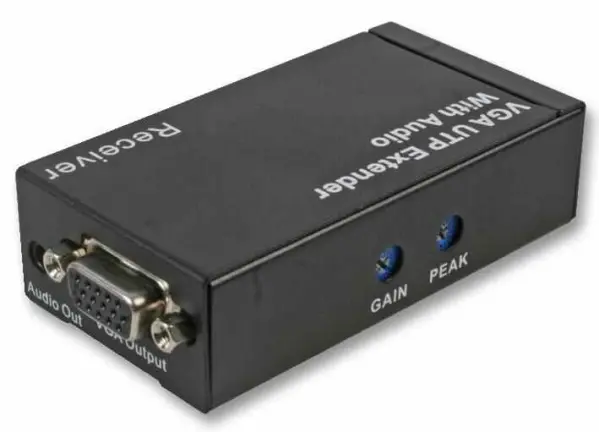 PRO SIGNAL Extendeur VGA UTP avec Récepteur Audio sur Cat5