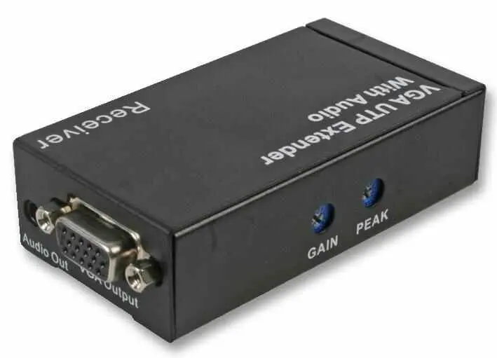Extenseur VGA UTP avec récepteur audio PRO SIGNAL via câble Cat5