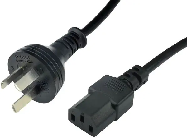 Volex Accessories Mains Power Lead, China to C13, 10A, 250V AC, 2.5m, Black