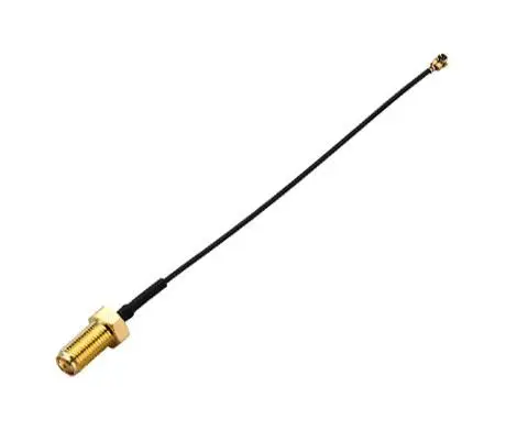 Taoglas SMA Bulkhead Jack to 90° U.FL Plug Cable 100mm