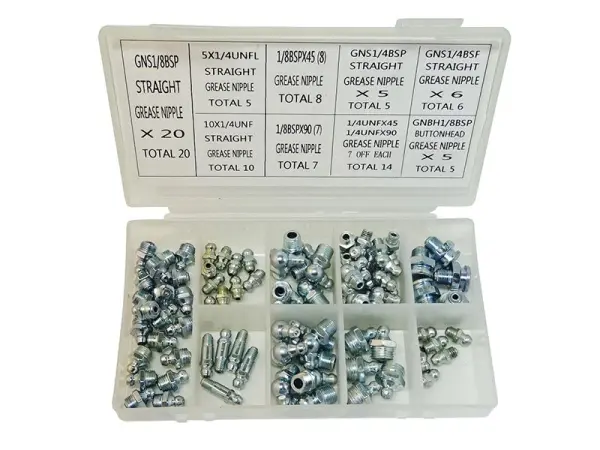 Lumatic Grease Nipple Selection Box - 80 Piece Imperial Set