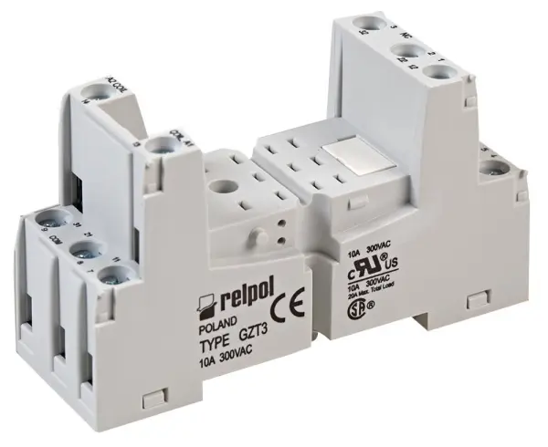 RELPOL 11 Pin Industrial Relay Base - Grey