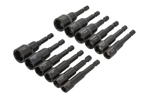 Blue Spot Tools 12-Piece 1/4in Hex Impact Nut Driver Set
