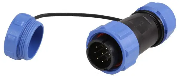 PRO ELEC Circular Threaded Inline Connector Plug, 7-Pole, IP68, 7-12mm