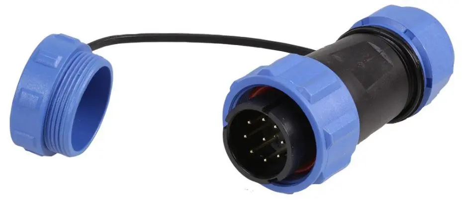 PRO ELEC Connettore Circolare Filettato Inline, 7 Poli, IP68, 7-12mm