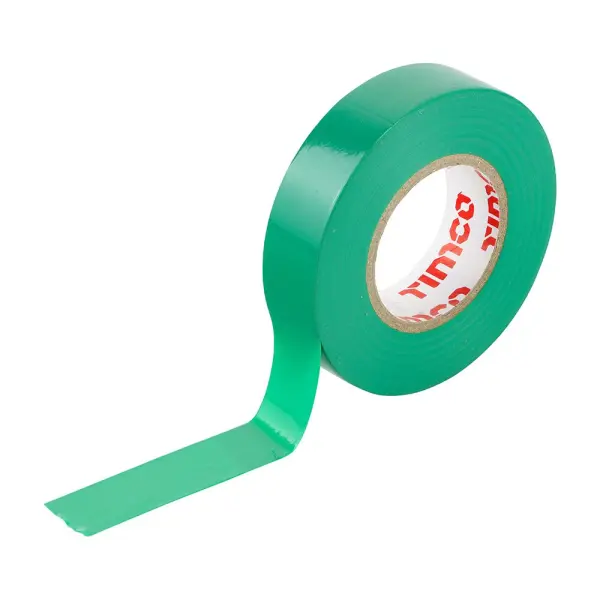 Timco PVC Insulation Tape, Green, 25m x 18mm (10 Pack)