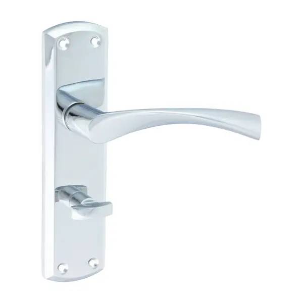 Timco Zeta Bathroom Handles, Polished Chrome - 175mm x 45mm (2pk)