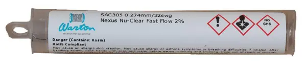 WARTON - Nexus Nu-Clear 免清洗焊線 0.274mm 2米