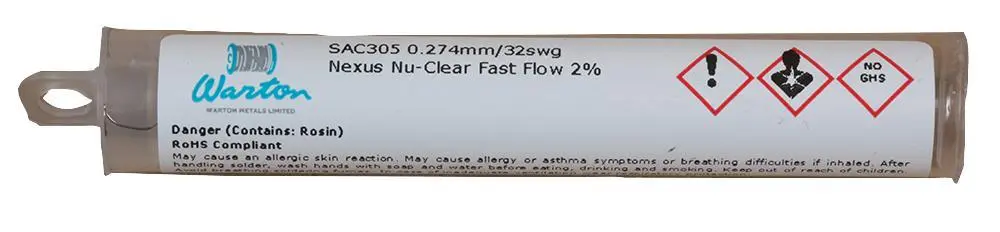 WARTON - Nexus Nu-Clear 免清洗焊線 0.274mm 2米