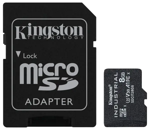 Kingston 8GB Industrial MicroSDHC Card Class 10 A1 U3 V30