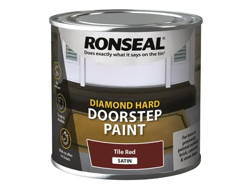 Peinture pour marches d'escalier Ronseal Diamond Hard Rouge 250ml