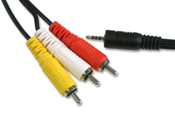 Pro Signal Audio/Video kabel 2,5mm 4-pólový Jack → 3× RCA, 3 m, černý